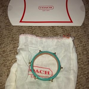 Teal and Gold Coach Bracelet